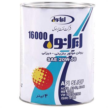 16000 روغن موتور   4لیتری  20W50ایرانول